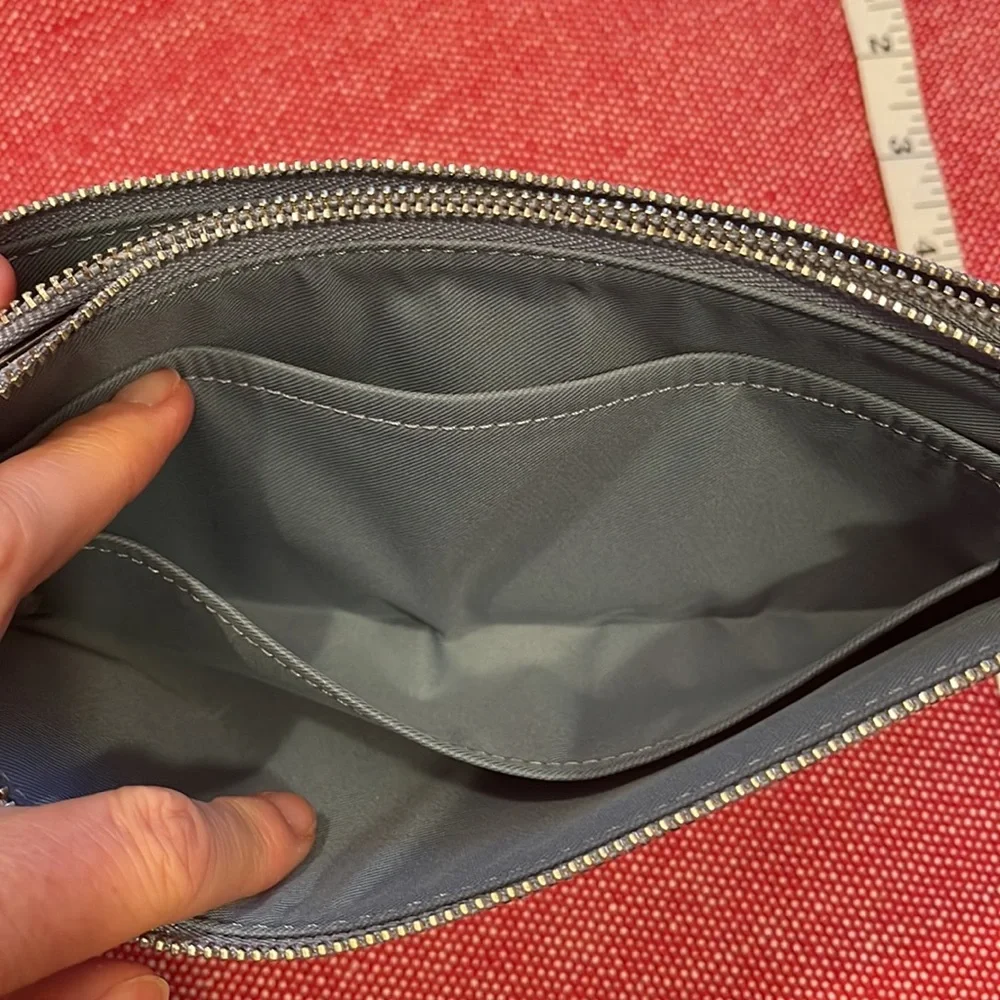 Flawless, baby blue leather, large Coach wristlet. - Picture 8 of 8